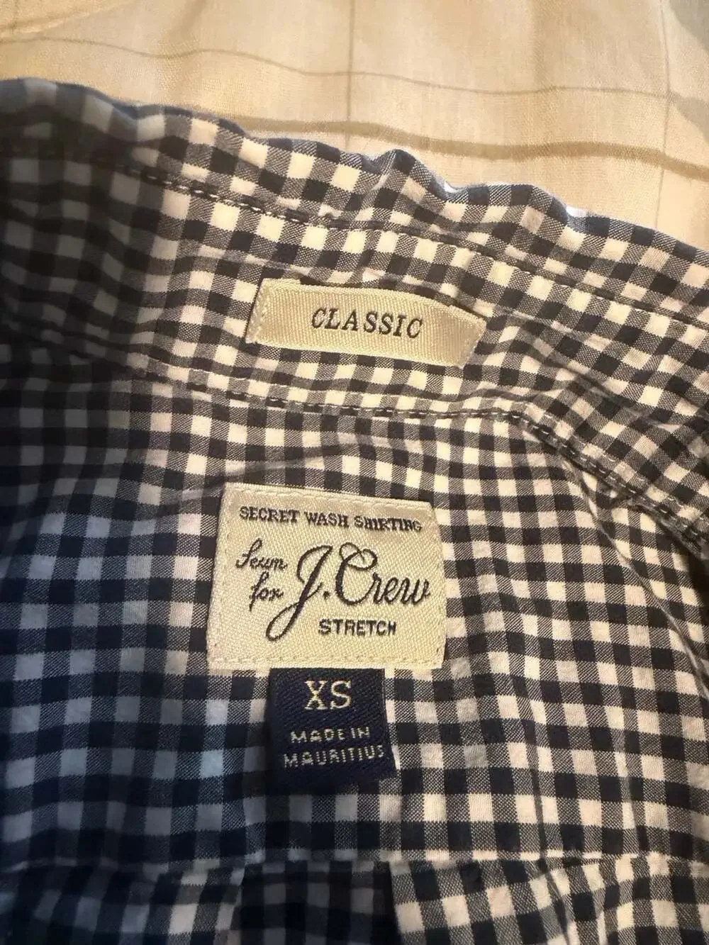 J.Crew Boys Classic Long Sleeve Gingham Stretch Button Down Shirt
